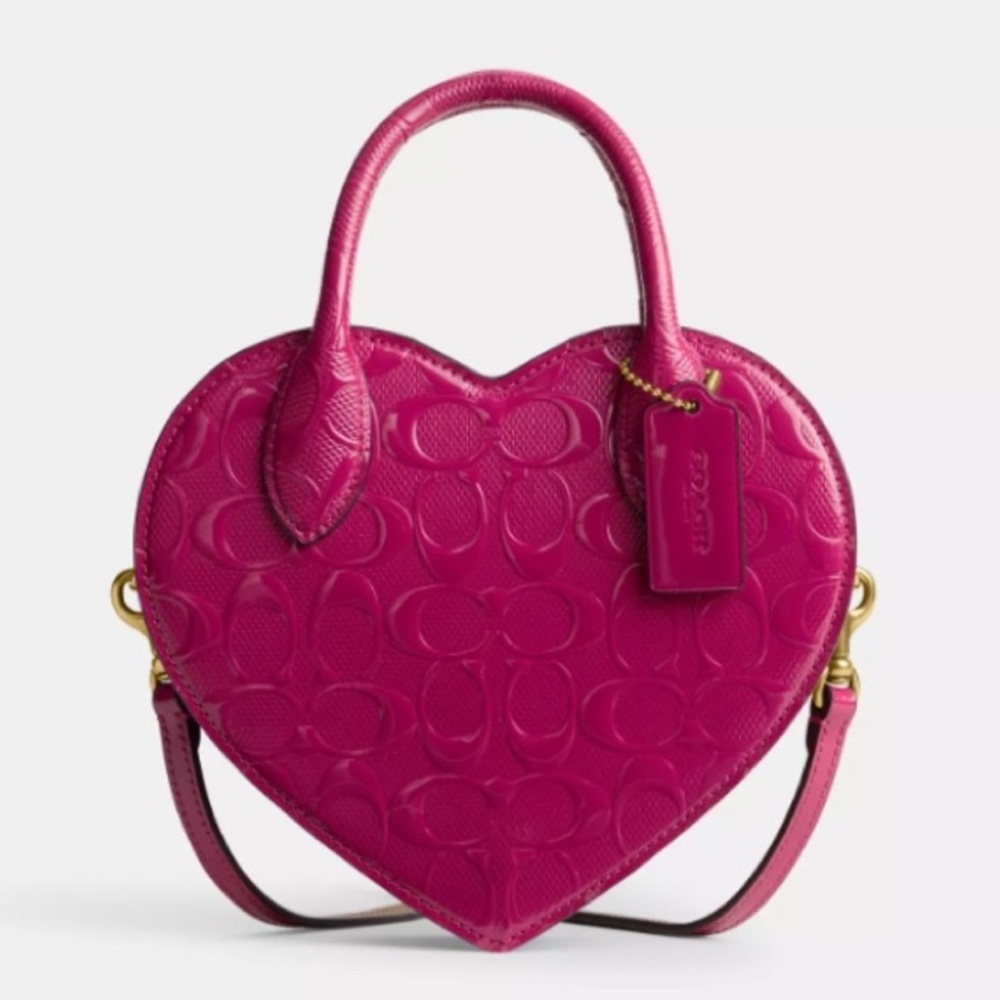 Coach Heart Bag In Signature Leather